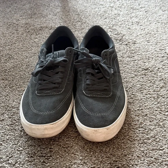 Vans Men's Charcoal and White Sneakers - Picture 4 of 4